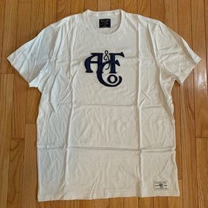 Abercrombie & Fitch super soft white logo tee XXL
